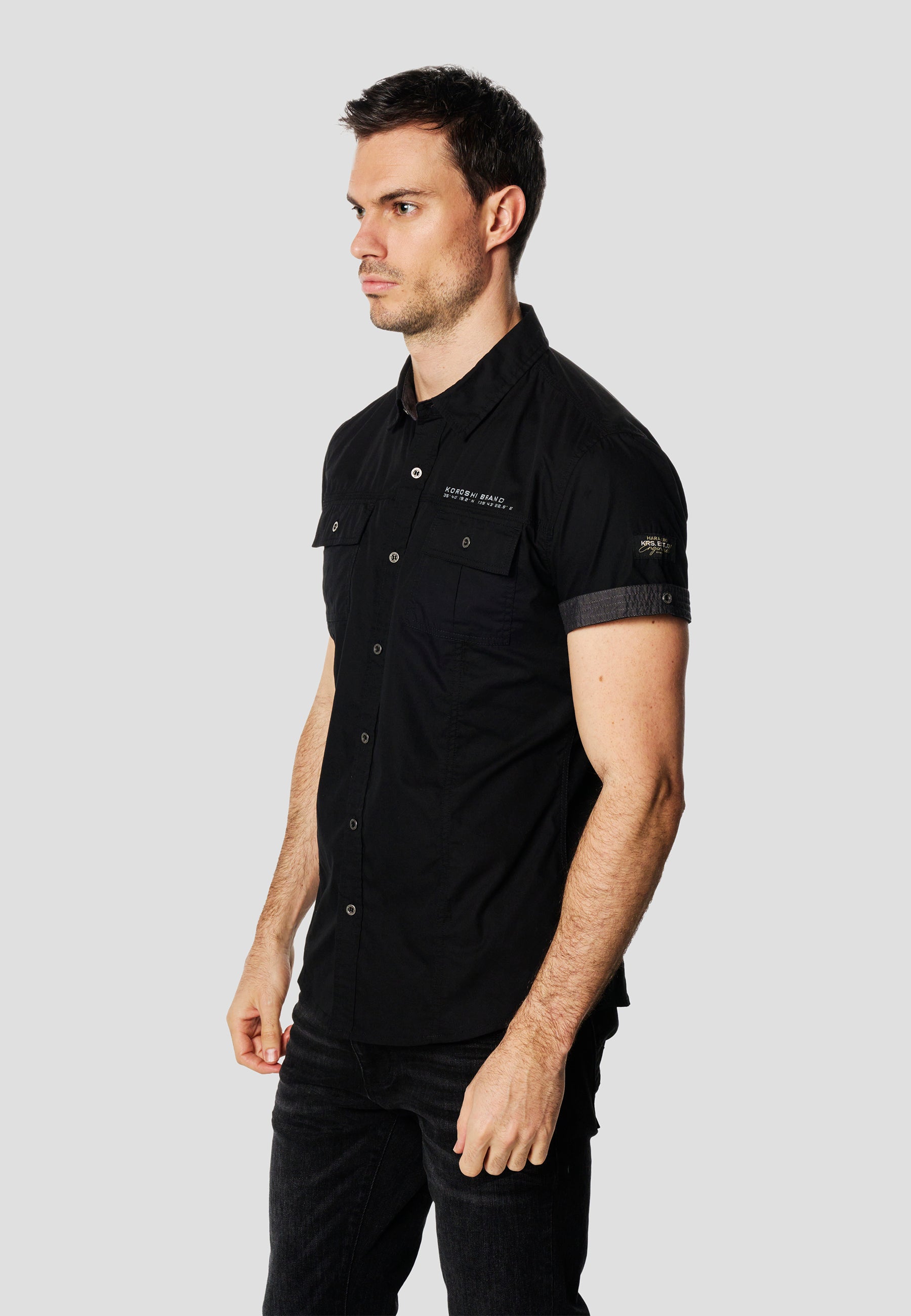 Camisa Manga Corta Multipockets Popelín Náutico Hombre – Koroshi 2611CC04