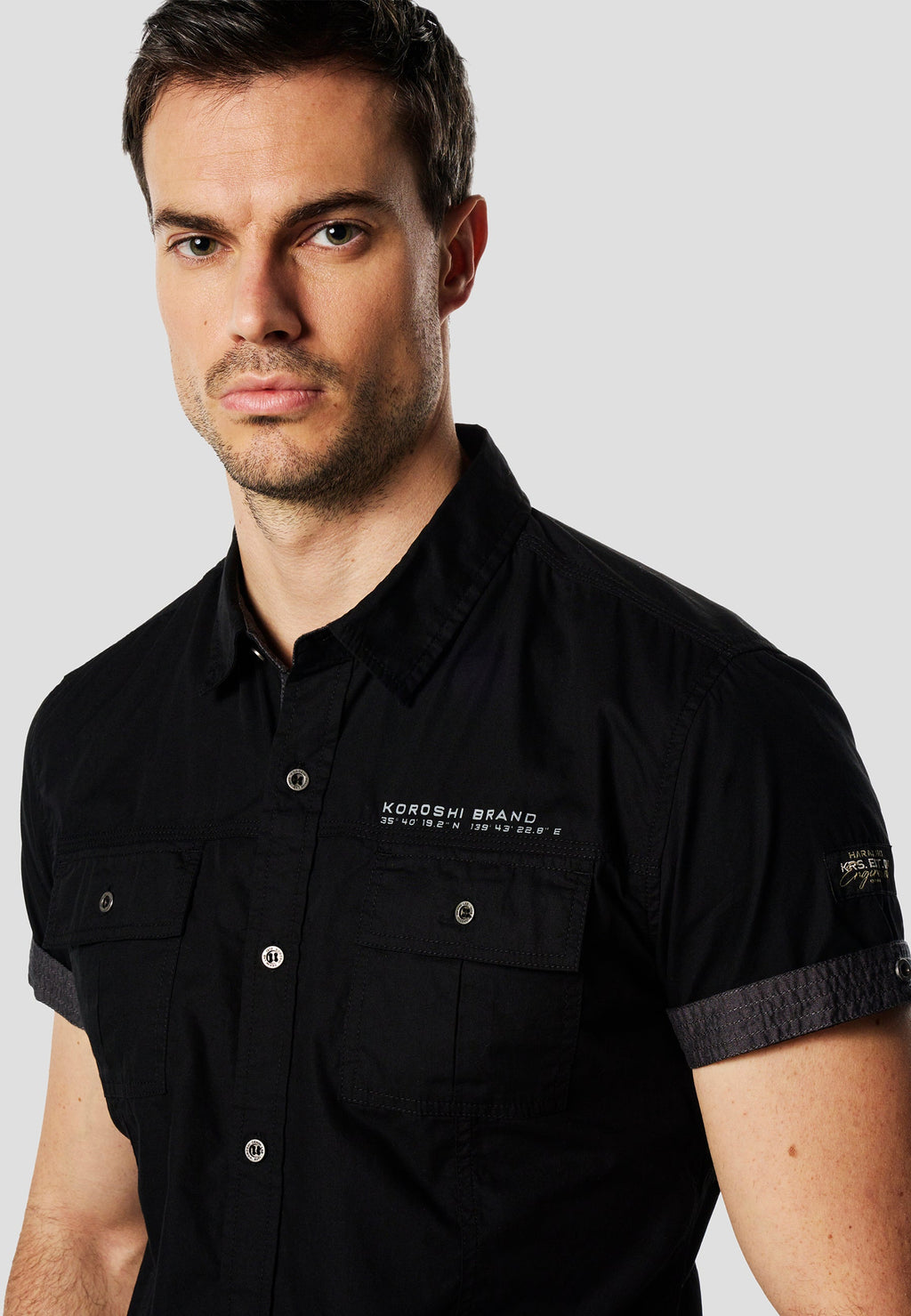 Camisa Manga Corta Multipockets Popelín Náutico Hombre – Koroshi 2611CC04
