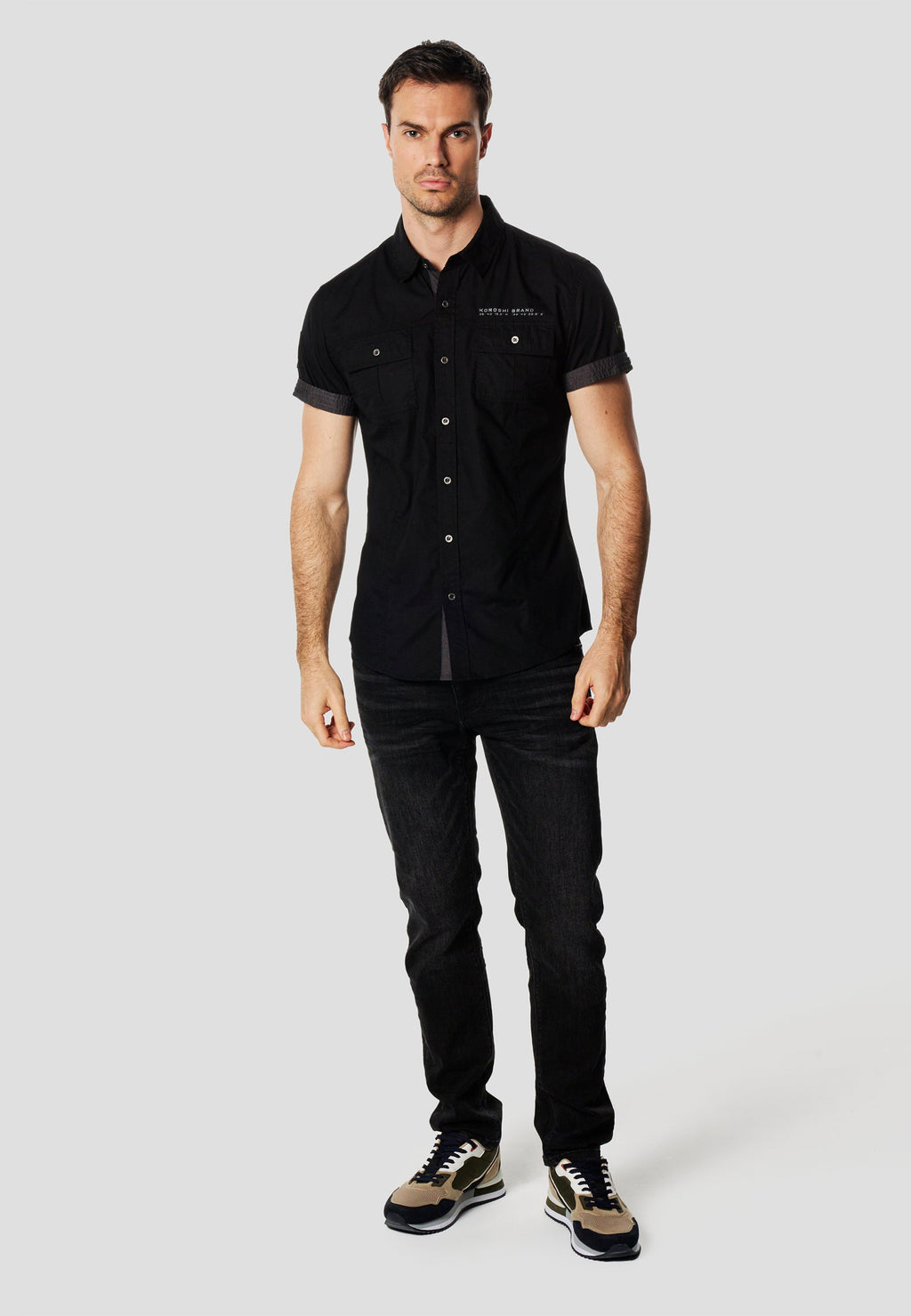 Camisa Manga Corta Multipockets Popelín Náutico Hombre – Koroshi 2611CC04