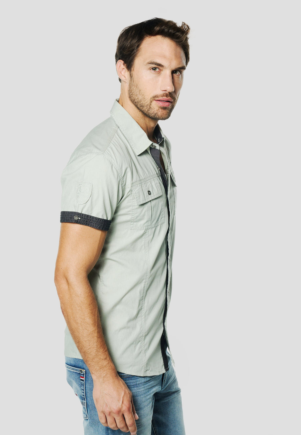 Camisa Manga Corta Multipockets Popelín Náutico Hombre – Koroshi 2611CC04