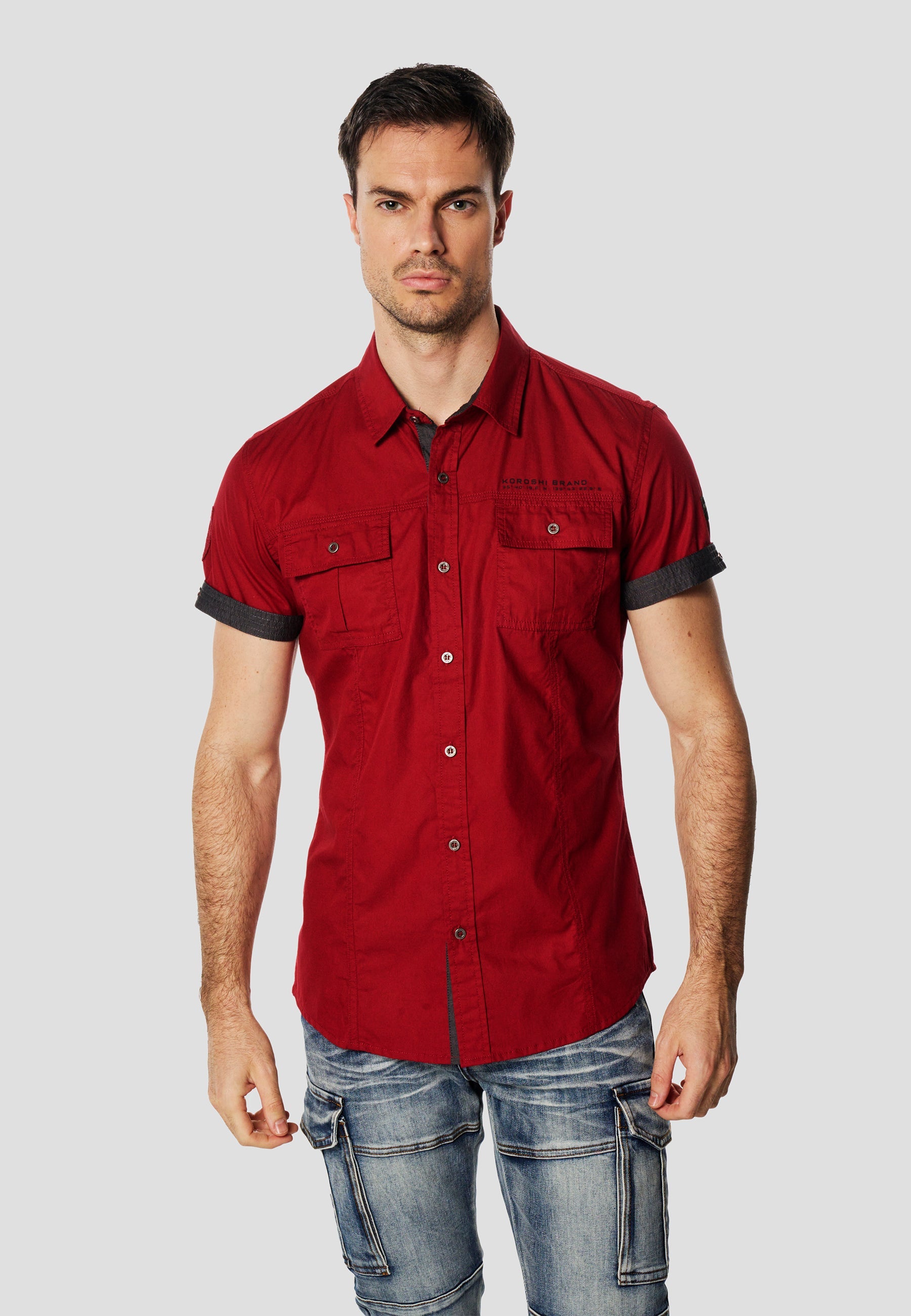 Camisa Manga Corta Multipockets Popelín Náutico Hombre – Koroshi 2611CC04