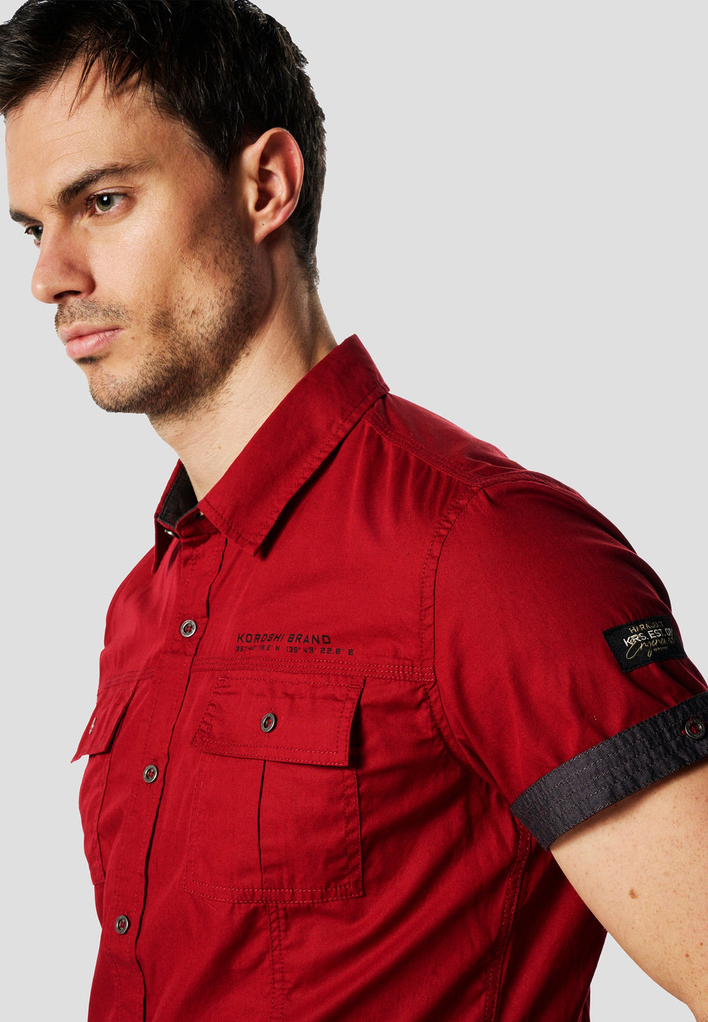 Camisa Manga Corta Multipockets Popelín Náutico Hombre – Koroshi 2611CC04