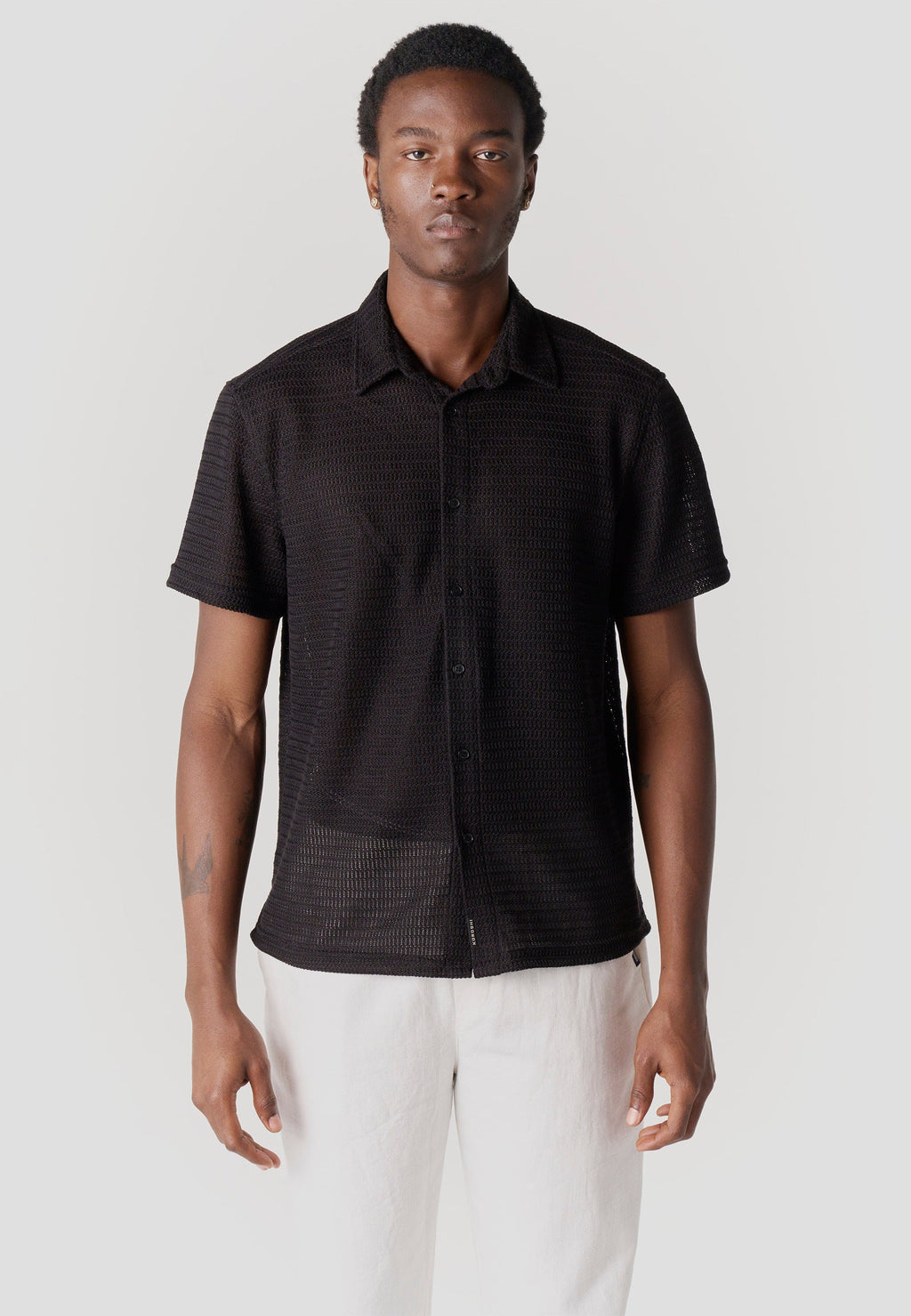 Camisa Hombre Manga Corta Casual Relaxed Algodón – Koroshi 2611CC19