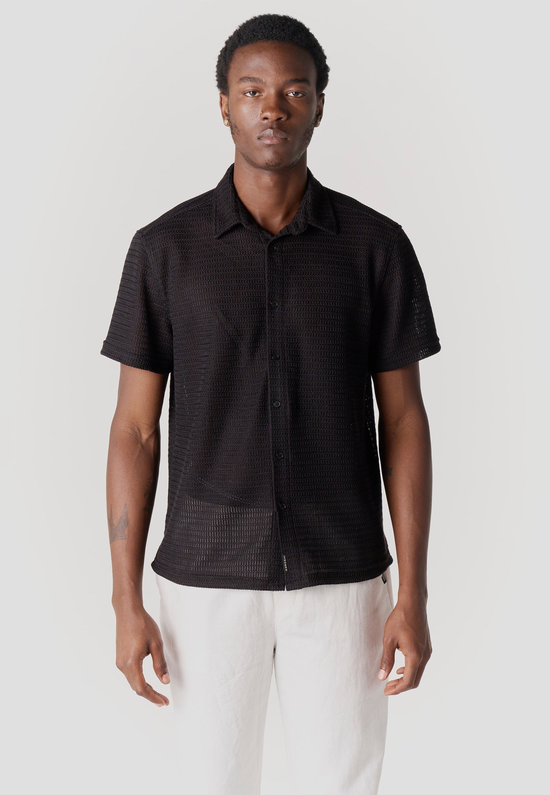 Camisa Hombre Manga Corta Casual Relaxed Algodón – Koroshi 2611CC19