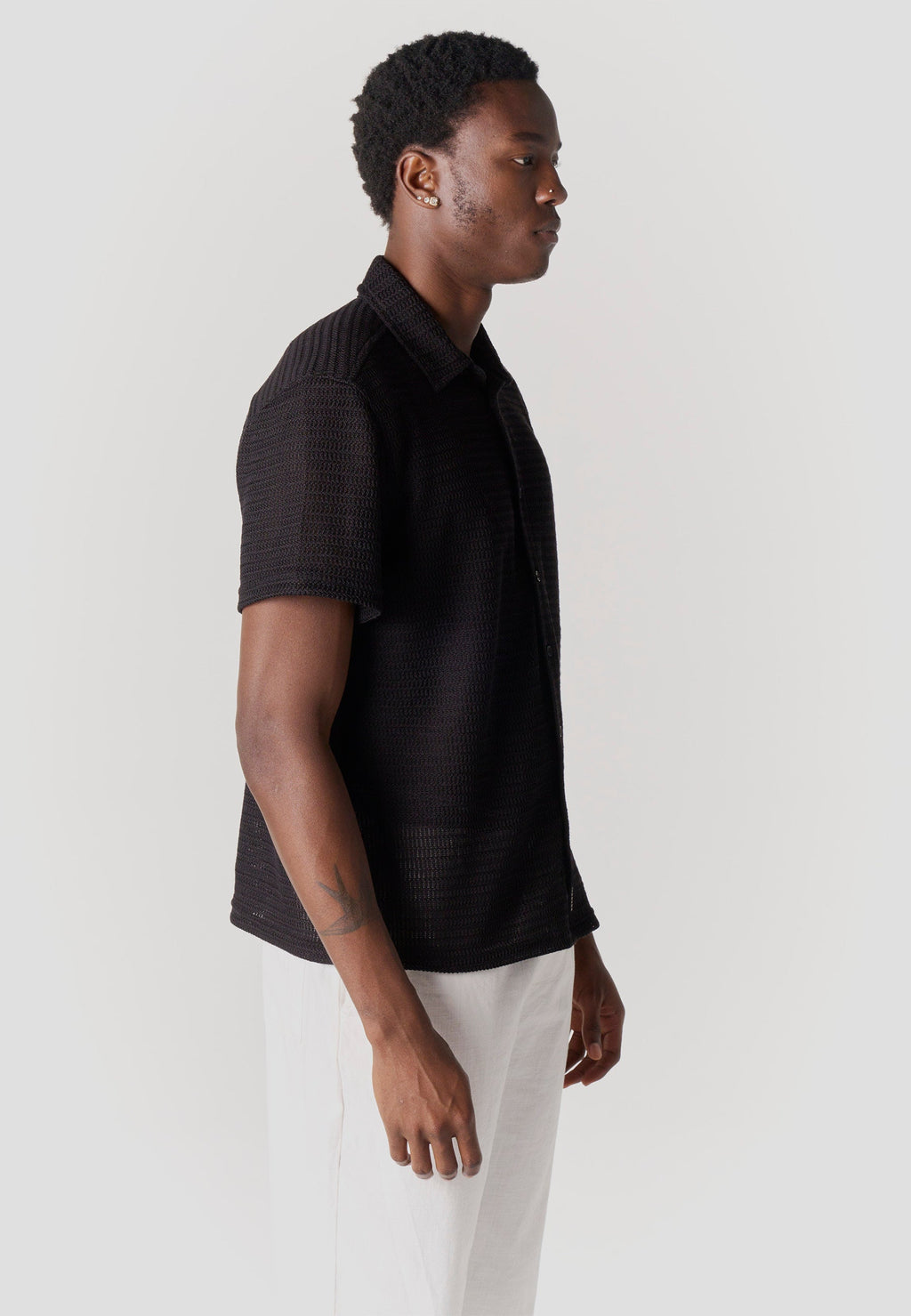 Camisa Hombre Manga Corta Casual Relaxed Algodón – Koroshi 2611CC19