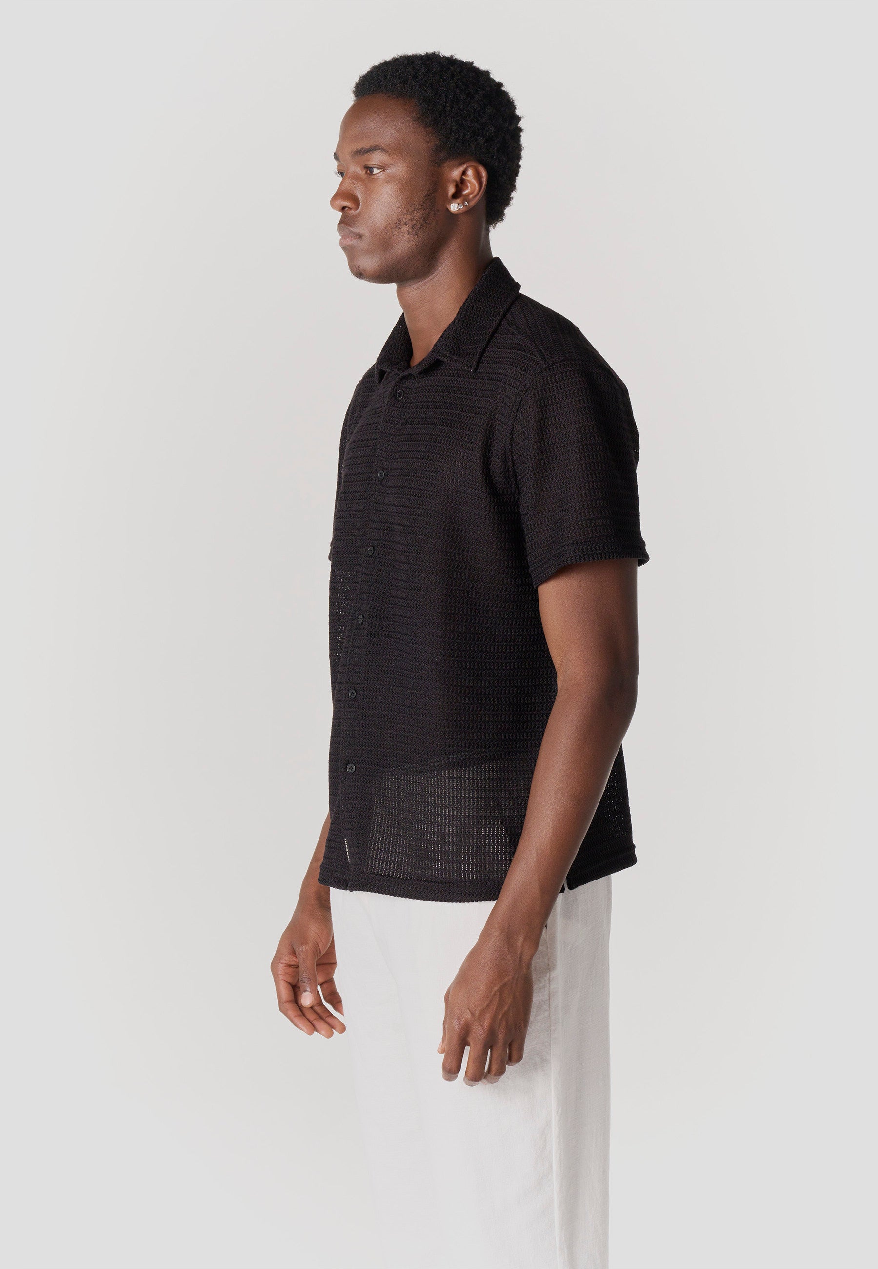 Camisa Hombre Manga Corta Casual Relaxed Algodón – Koroshi 2611CC19