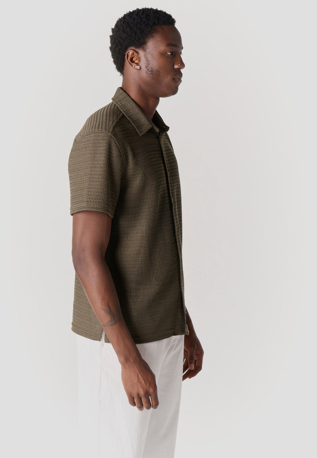 Camisa Hombre Manga Corta Casual Relaxed Algodón – Koroshi 2611CC19
