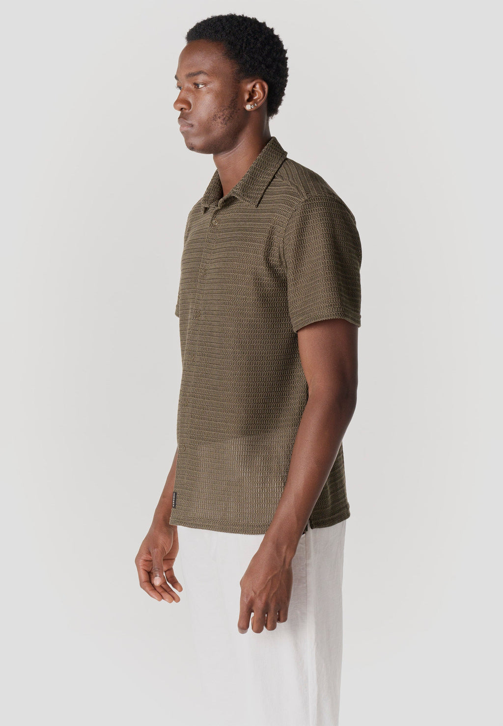 Camisa Hombre Manga Corta Casual Relaxed Algodón – Koroshi 2611CC19
