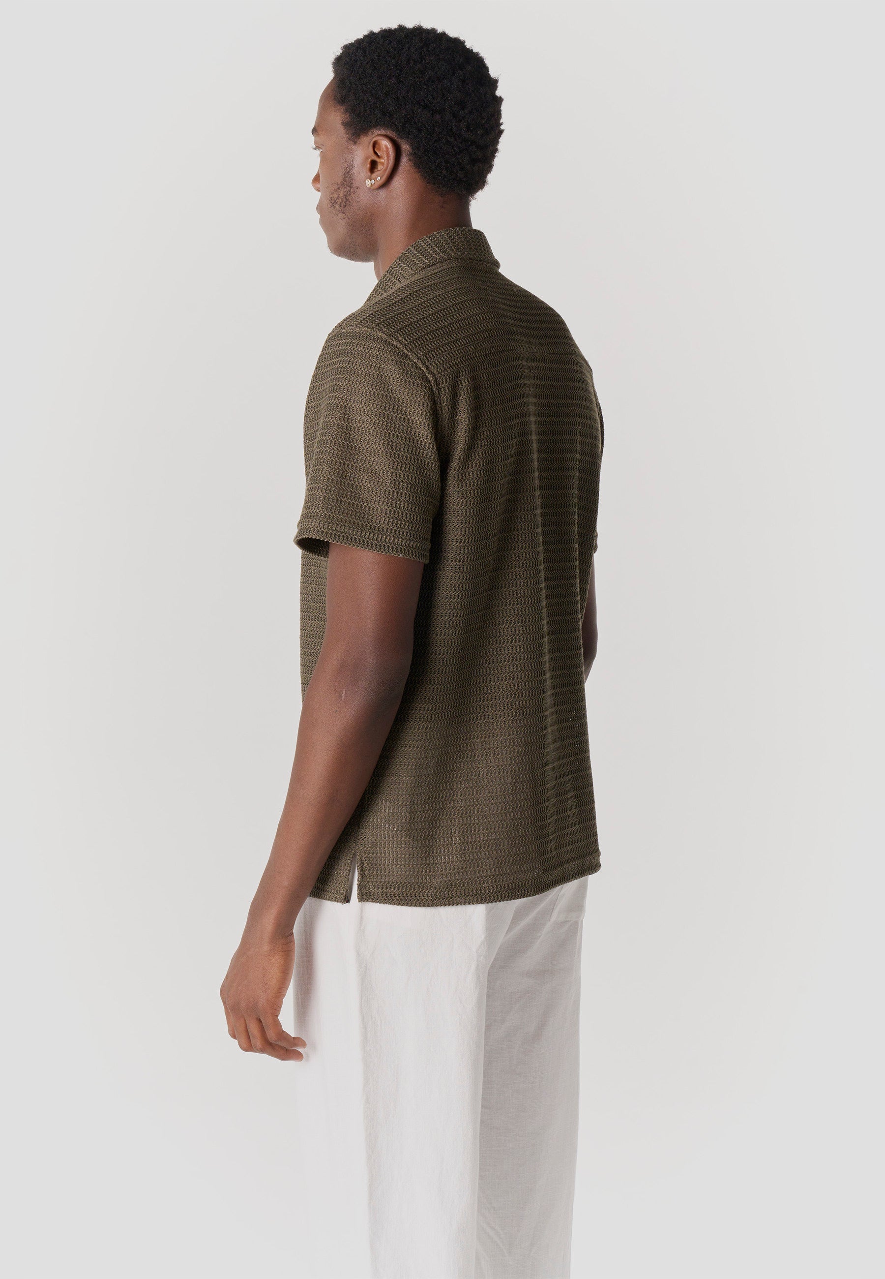 Camisa Hombre Manga Corta Casual Relaxed Algodón – Koroshi 2611CC19