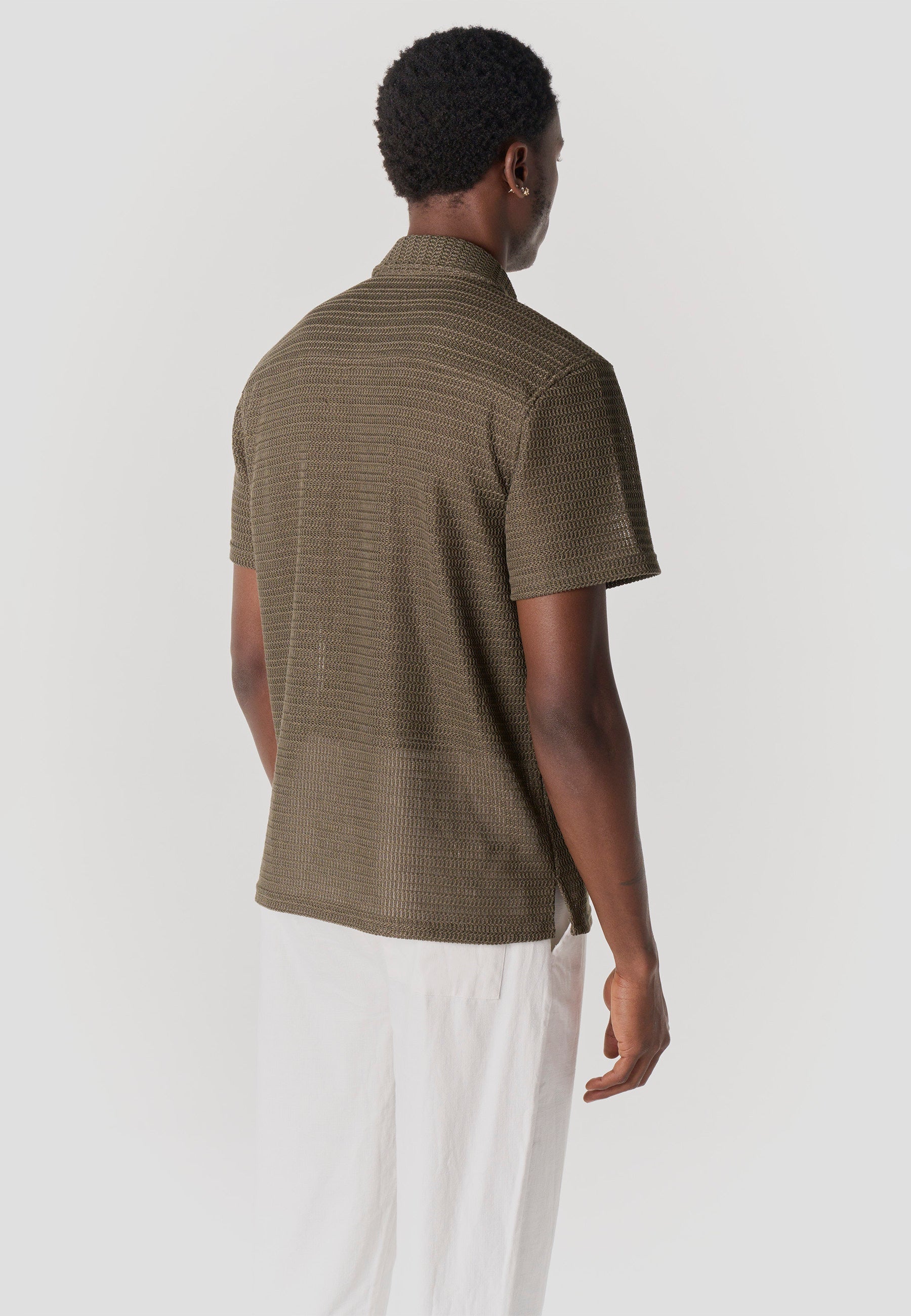 Camisa Hombre Manga Corta Casual Relaxed Algodón – Koroshi 2611CC19