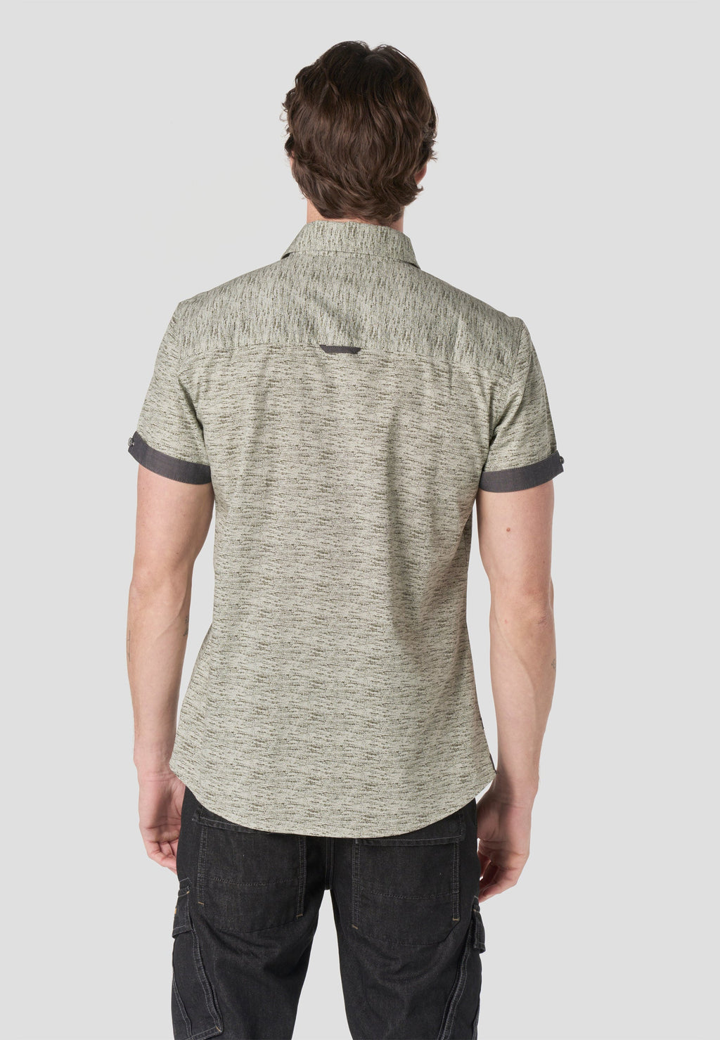Camisa Hombre Manga Corta Popelín Algodón Bolsillo – Koroshi 2611CC31
