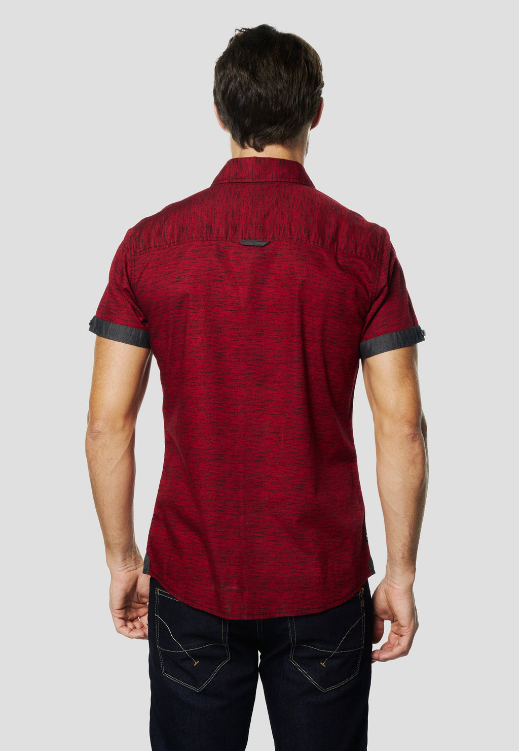 Camisa Hombre Manga Corta Popelín Algodón Bolsillo – Koroshi 2611CC31