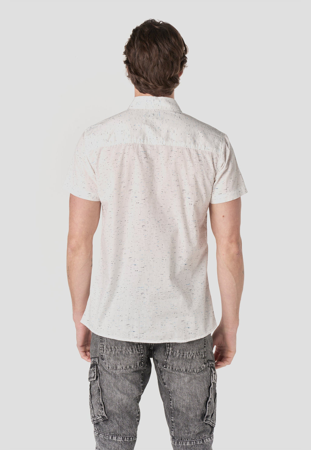 Camisa Hombre Manga Corta Popelín Algodón Bolsillo – Koroshi 2611CC32