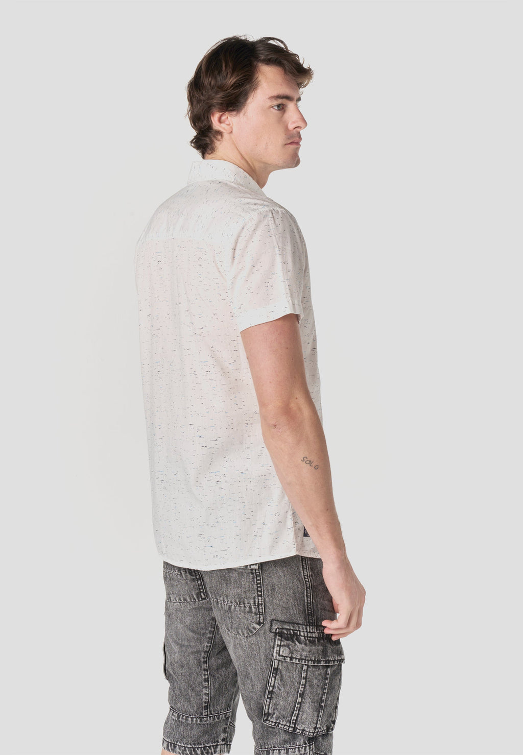 Camisa Hombre Manga Corta Popelín Algodón Bolsillo – Koroshi 2611CC32