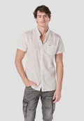 Camisa Hombre Manga Corta Popelín Algodón Bolsillo – Koroshi 2611CC32