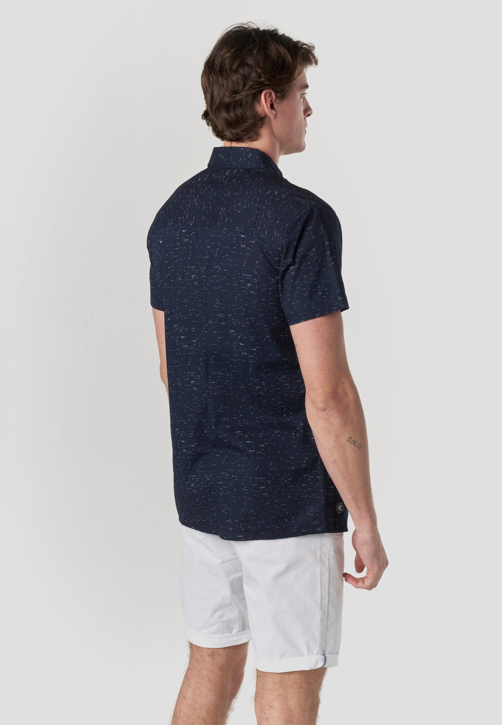 Camisa Hombre Manga Corta Popelín Algodón Bolsillo – Koroshi 2611CC32