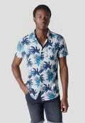 Camisa Hombre Manga Corta Estampado Tropical Viscosa – Koroshi 2611CC36