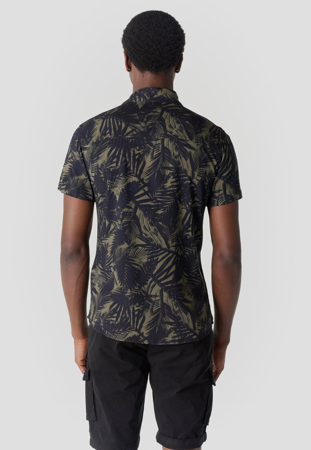 Camisa Hombre Manga Corta Estampado Tropical Viscosa – Koroshi 2611CC36
