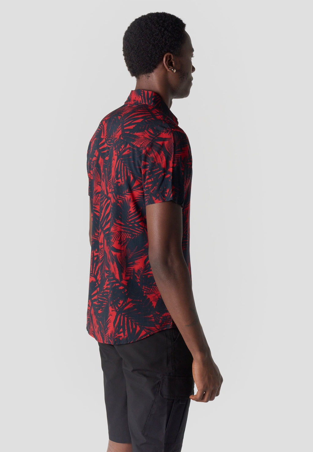 Camisa Hombre Manga Corta Estampado Tropical Viscosa – Koroshi 2611CC36