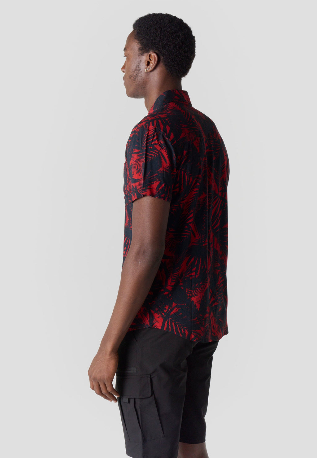 Camisa Hombre Manga Corta Estampado Tropical Viscosa – Koroshi 2611CC36