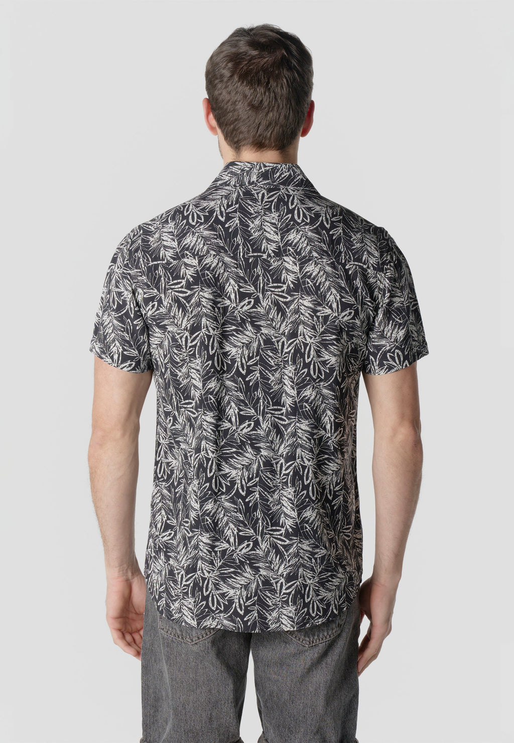 Camisa Hombre Manga Corta Estampado Tropical Viscosa – Koroshi 2611CC37