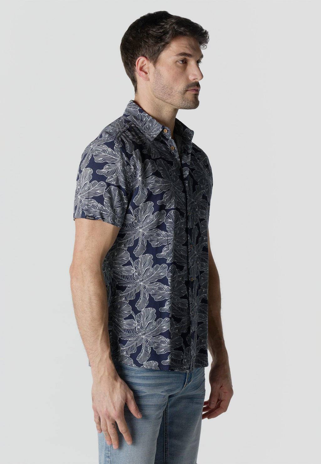 Camisa Hombre Manga Corta Estampada Casual Viscosa – Koroshi 2611CC38