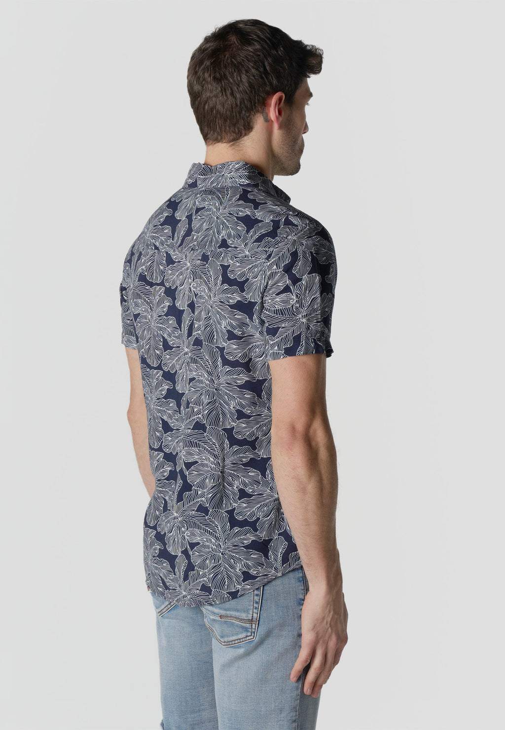 Camisa Hombre Manga Corta Estampada Casual Viscosa – Koroshi 2611CC38