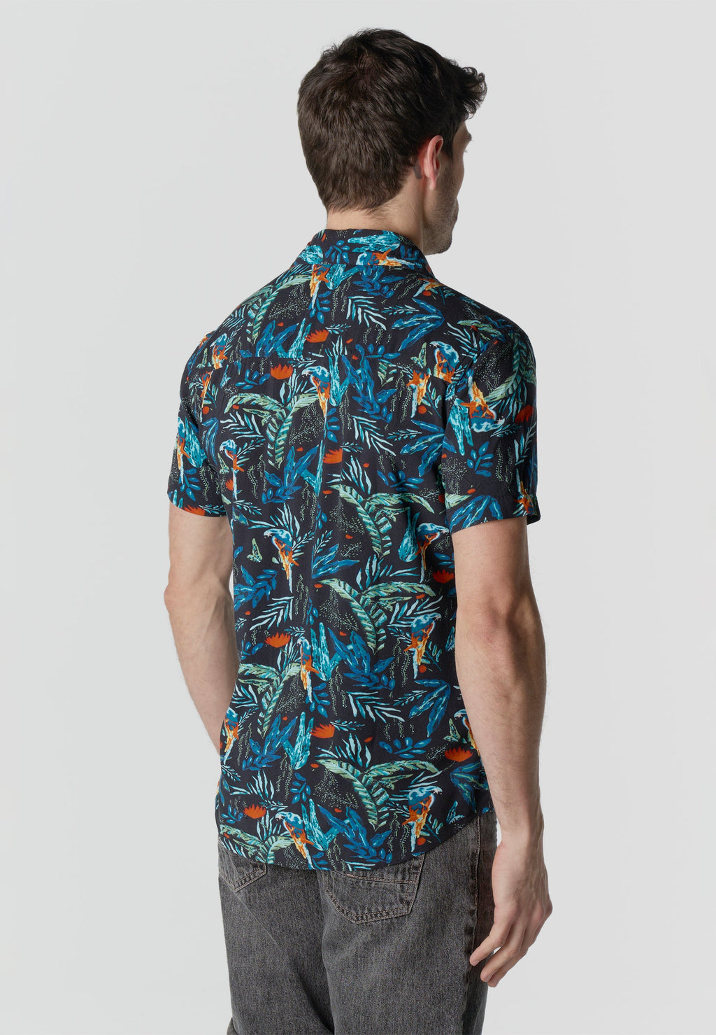 Camisa Hombre Manga Corta Estampada Casual Viscosa – Koroshi 2611CC38
