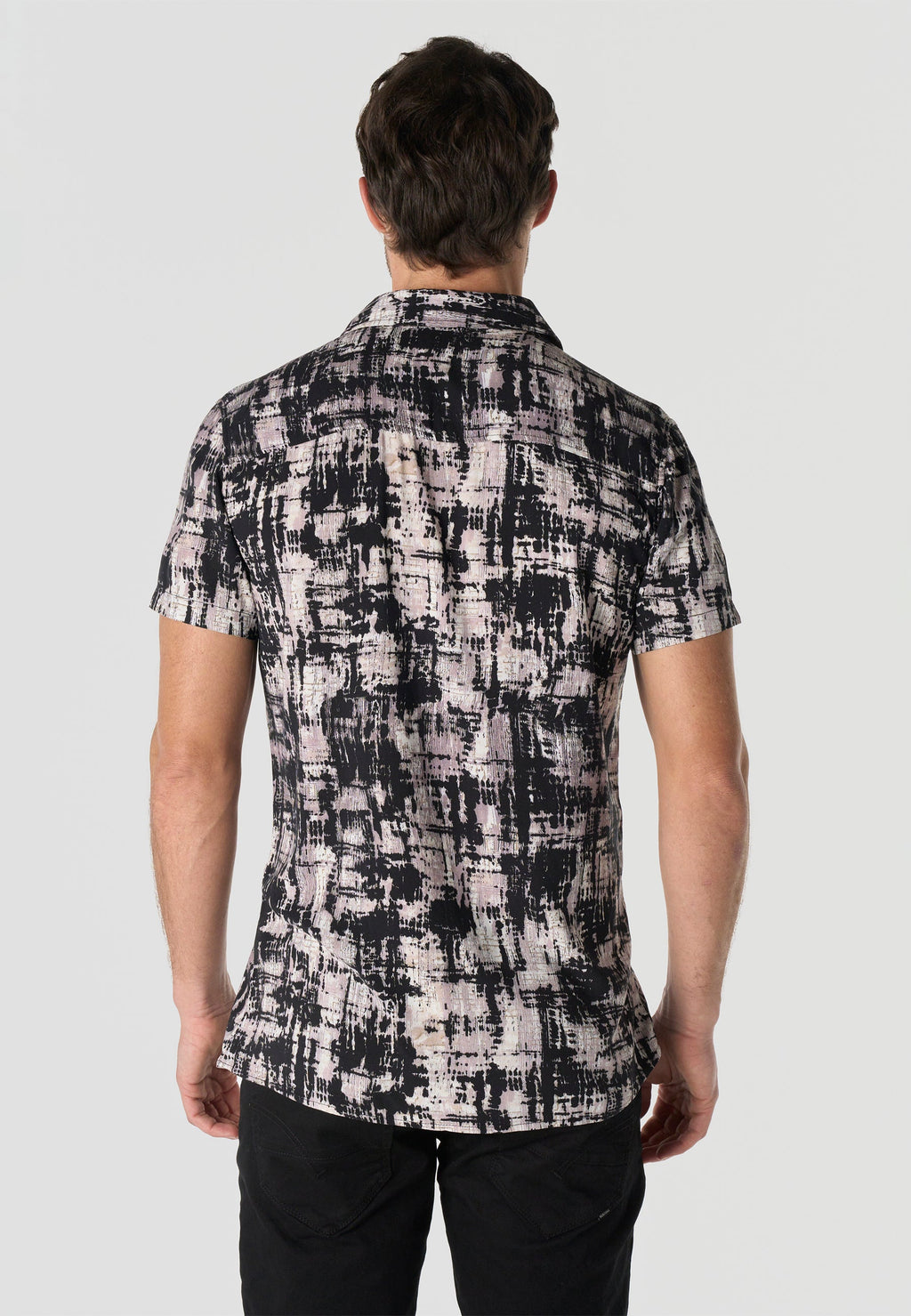 Camisa Hombre Manga Corta Viscosa Estampada – Koroshi 2611CC39