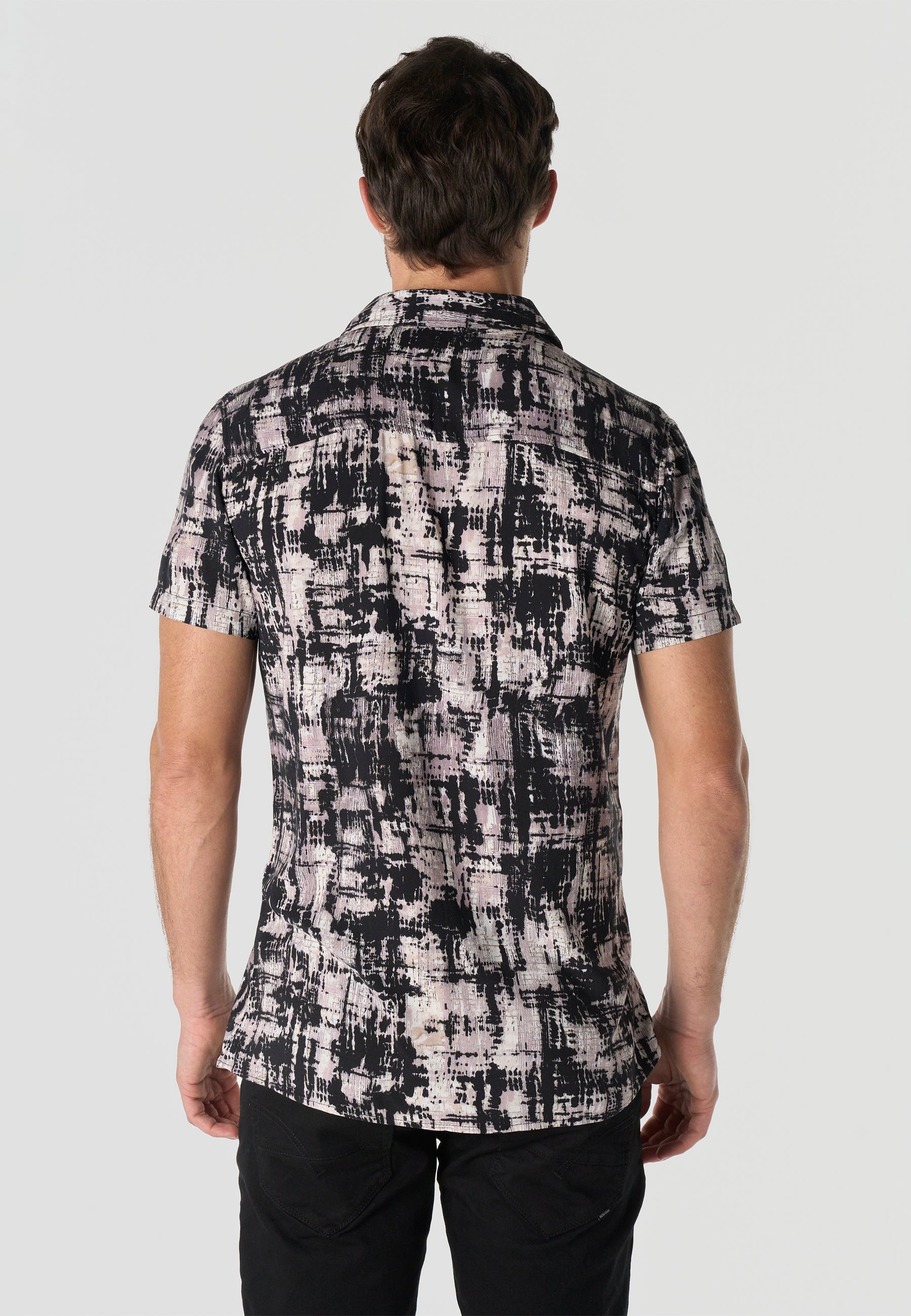 Camisa Hombre Manga Corta Viscosa Estampada – Koroshi 2611CC39
