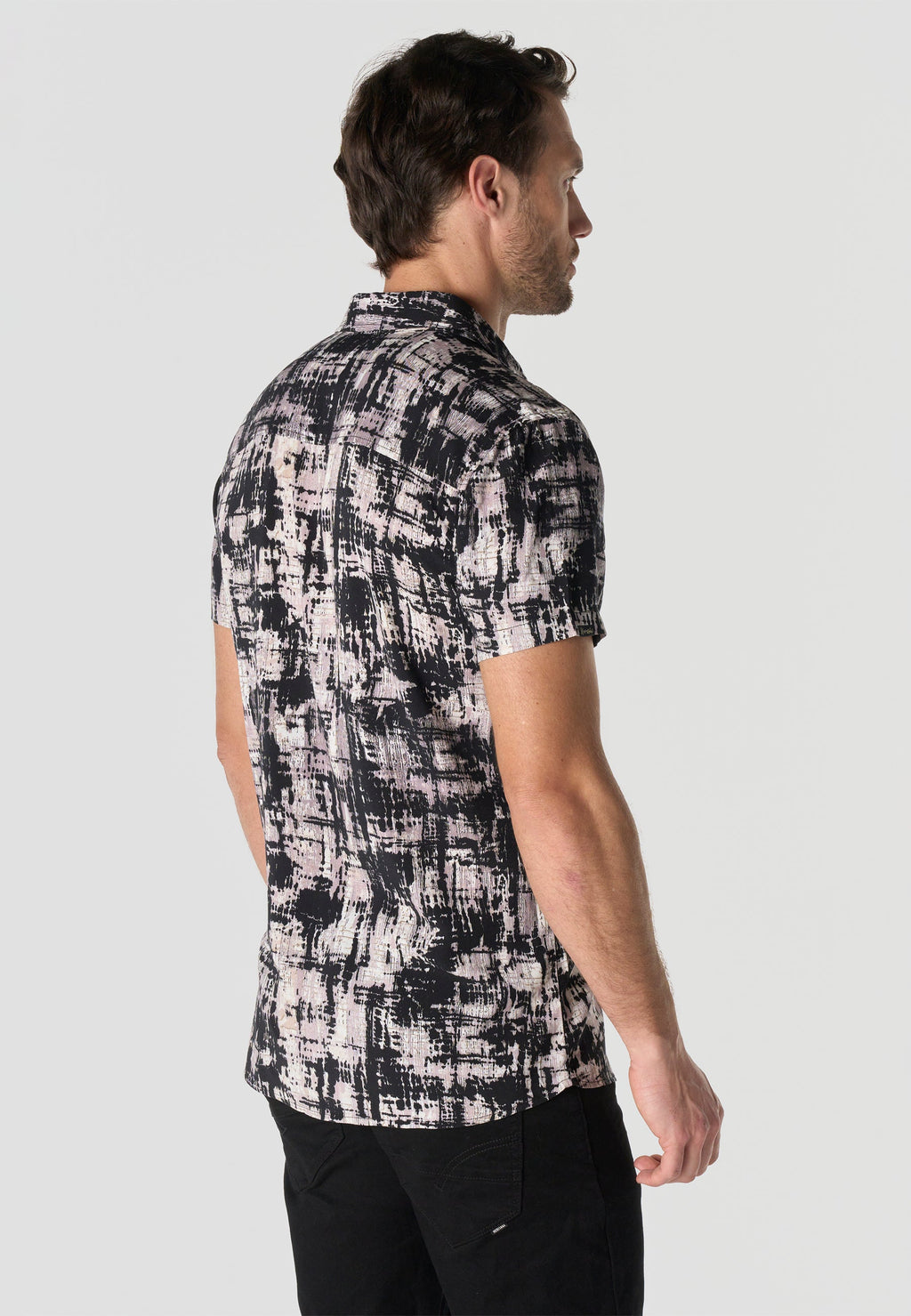 Camisa Hombre Manga Corta Viscosa Estampada – Koroshi 2611CC39
