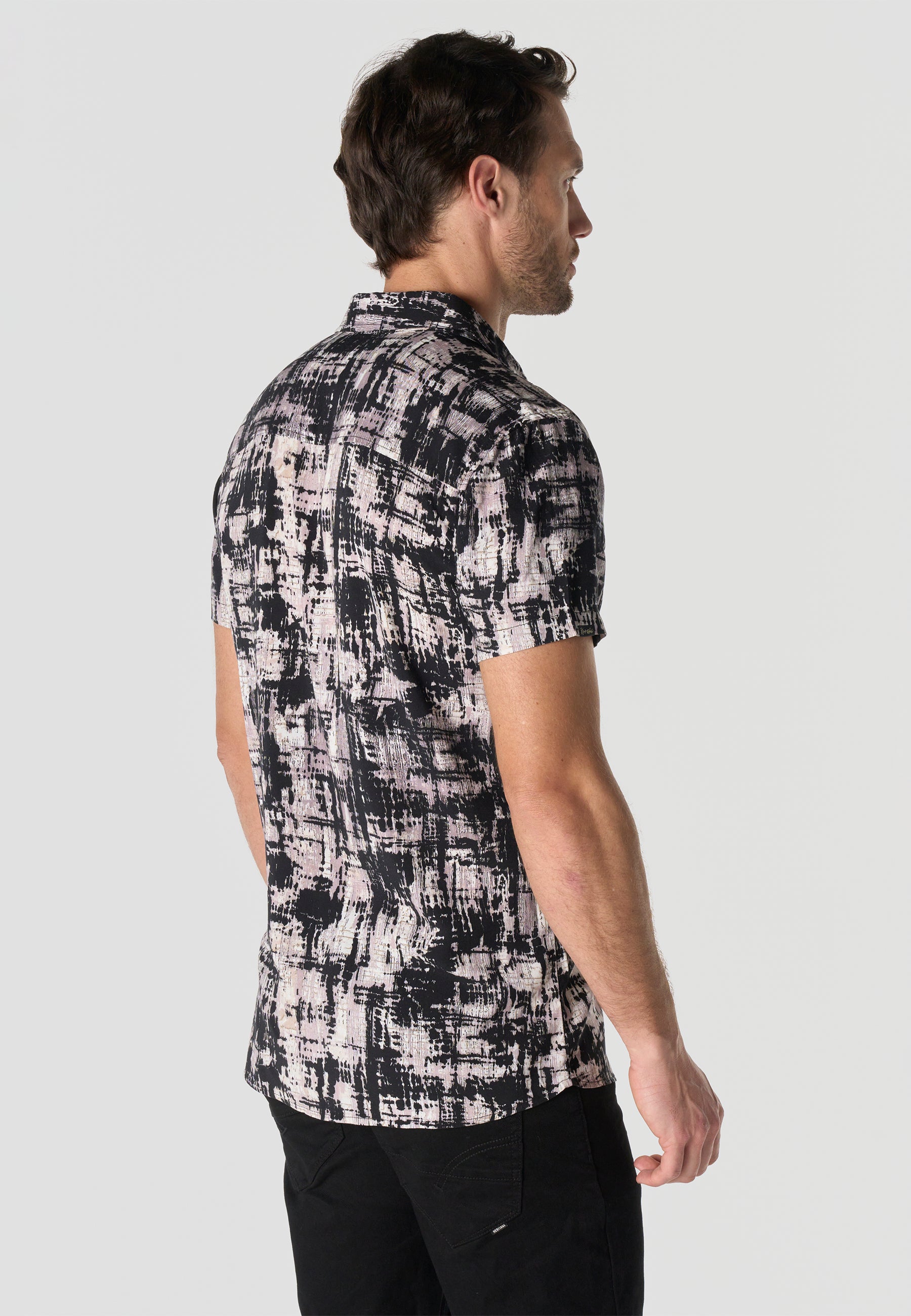 Camisa Hombre Manga Corta Viscosa Estampada – Koroshi 2611CC39