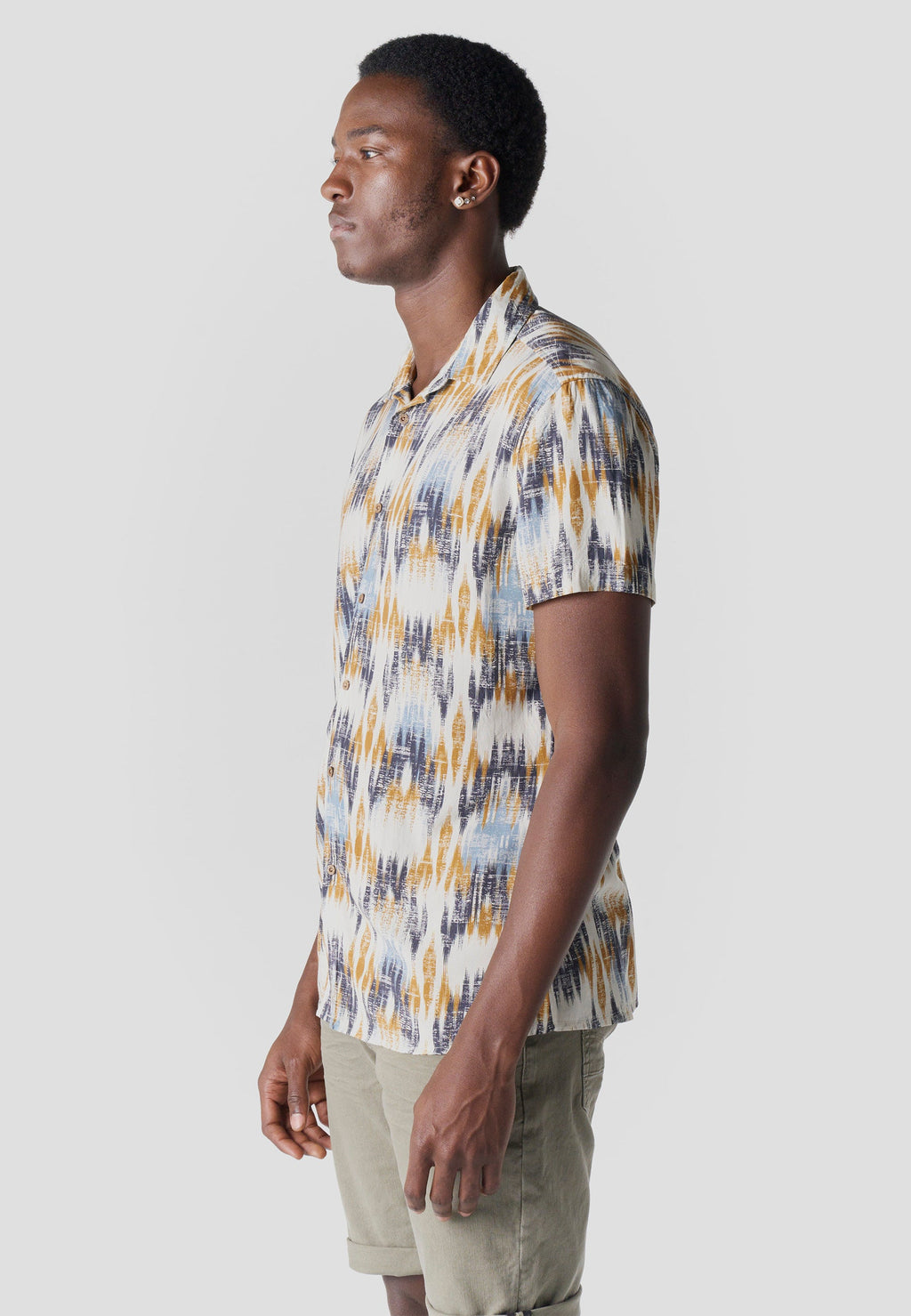 Camisa Hombre Manga Corta Viscosa Estampada – Koroshi 2611CC39