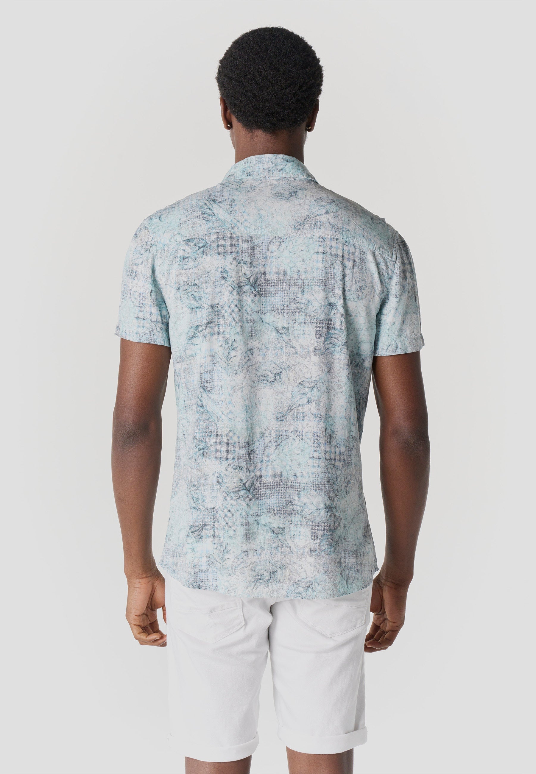 Camisa Hombre Manga Corta Viscosa Estampada – Koroshi 2611CC39