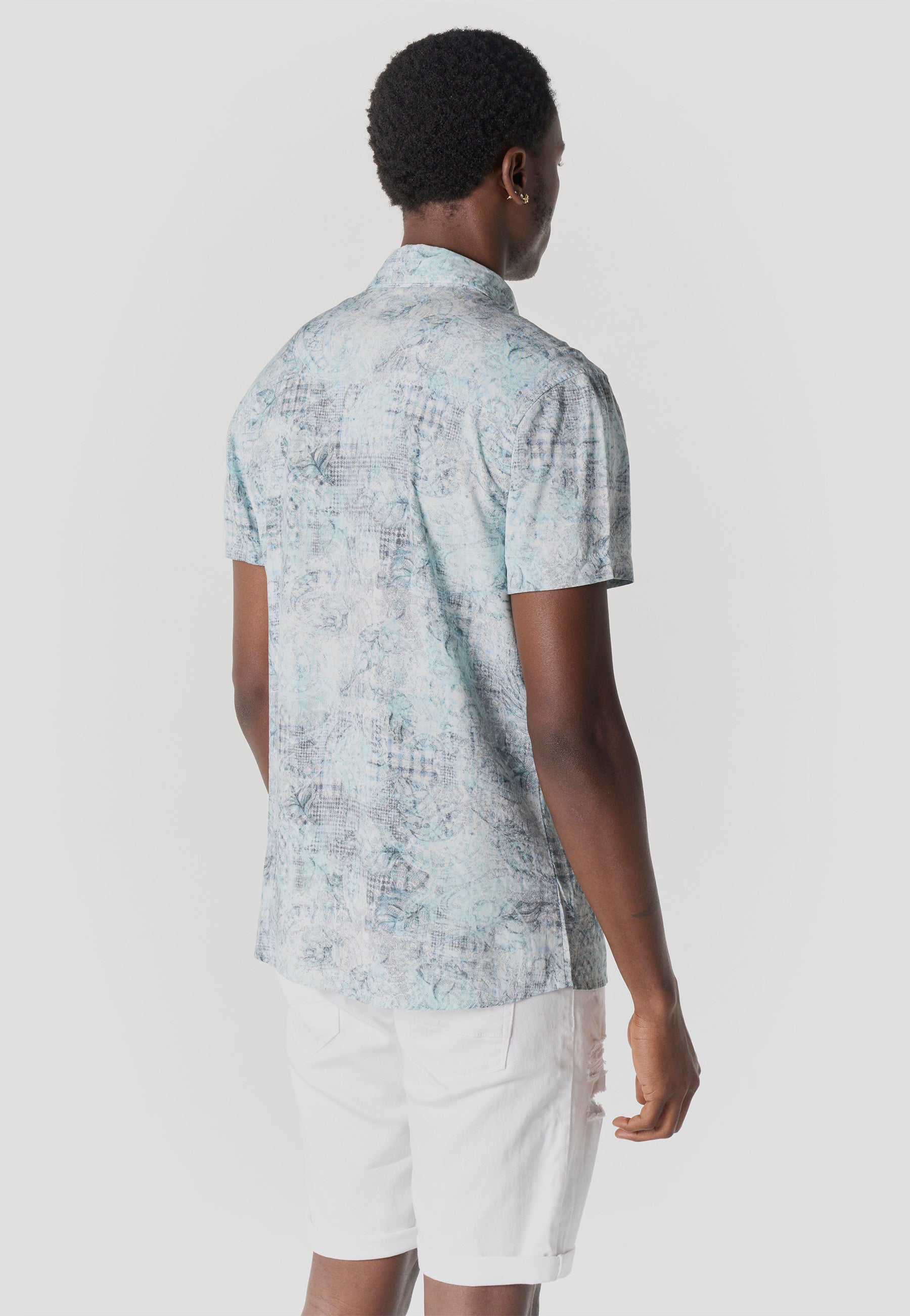 Camisa Hombre Manga Corta Viscosa Estampada – Koroshi 2611CC39