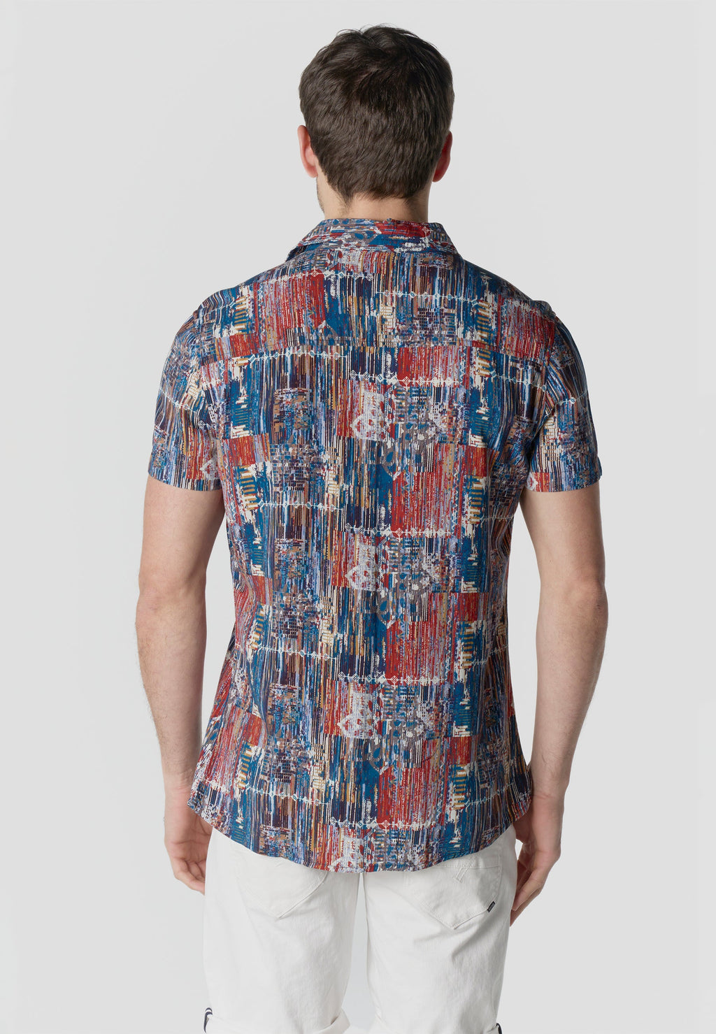 Camisa Hombre Manga Corta Viscosa Estampada – Koroshi 2611CC39