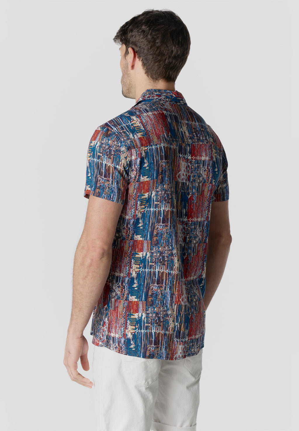 Camisa Hombre Manga Corta Viscosa Estampada – Koroshi 2611CC39