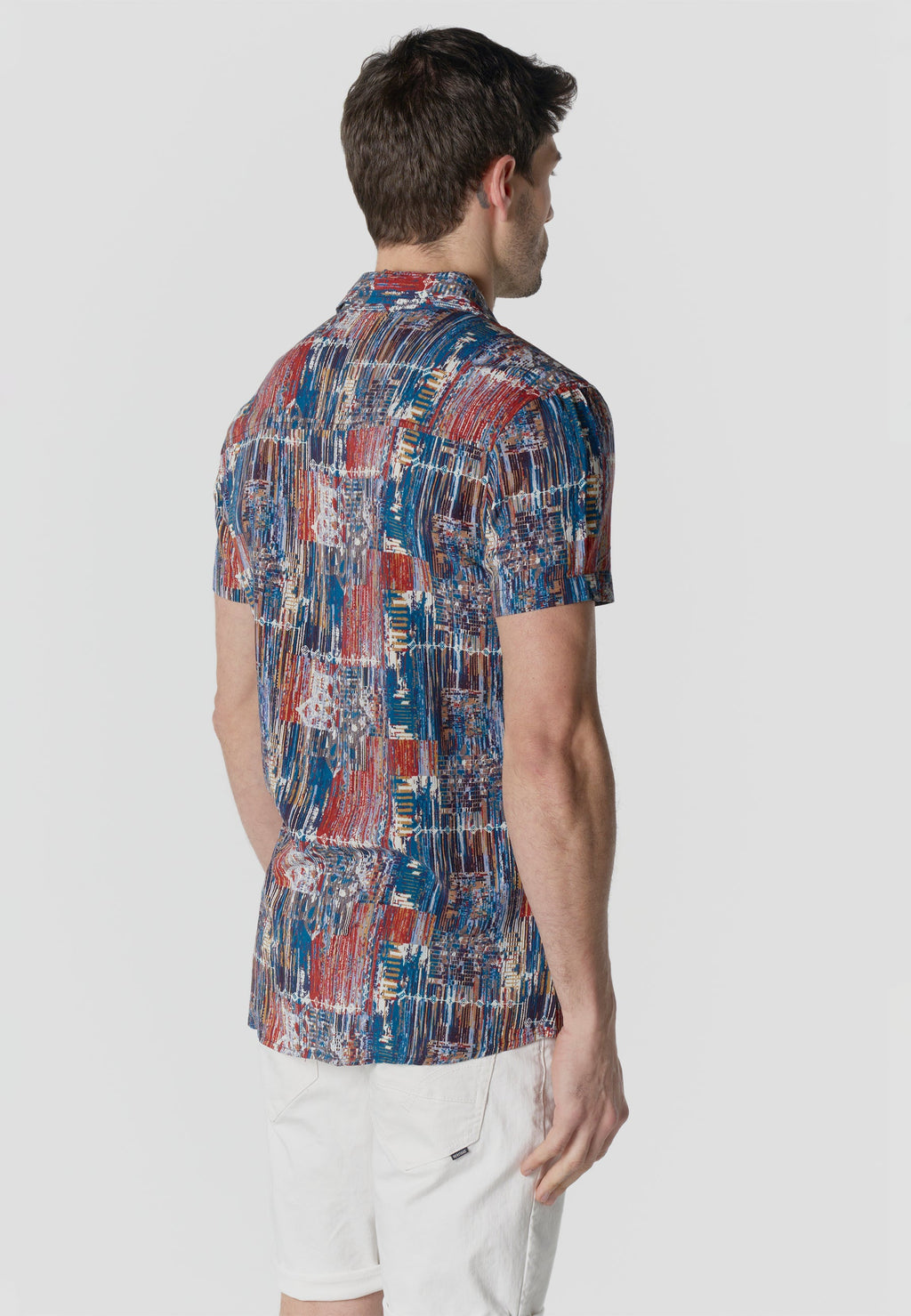 Camisa Hombre Manga Corta Viscosa Estampada – Koroshi 2611CC39
