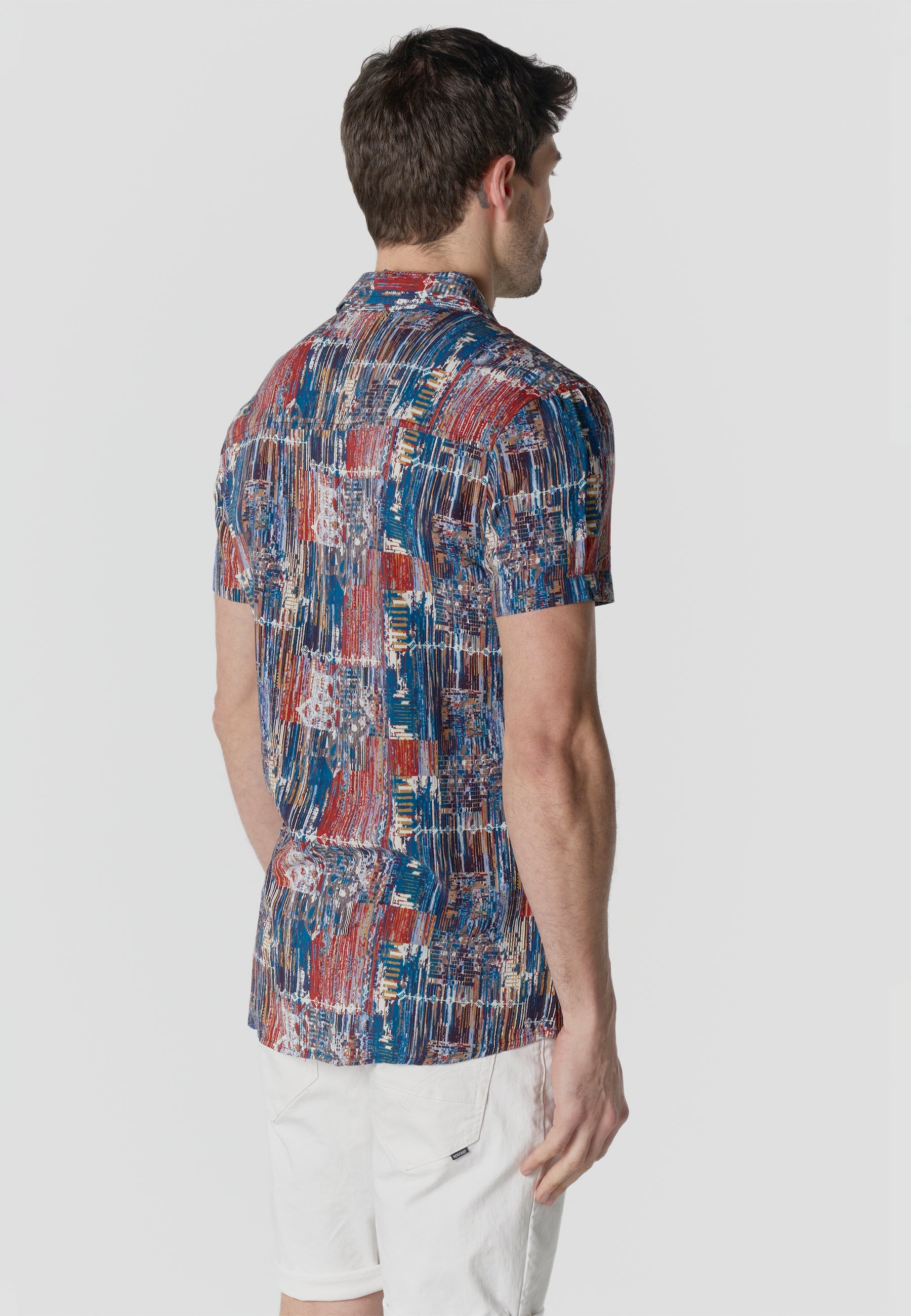 Camisa Hombre Manga Corta Viscosa Estampada – Koroshi 2611CC39