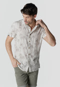 Camisa Hombre Manga Corta Estampado Tropical Viscosa – Koroshi 2611CC40