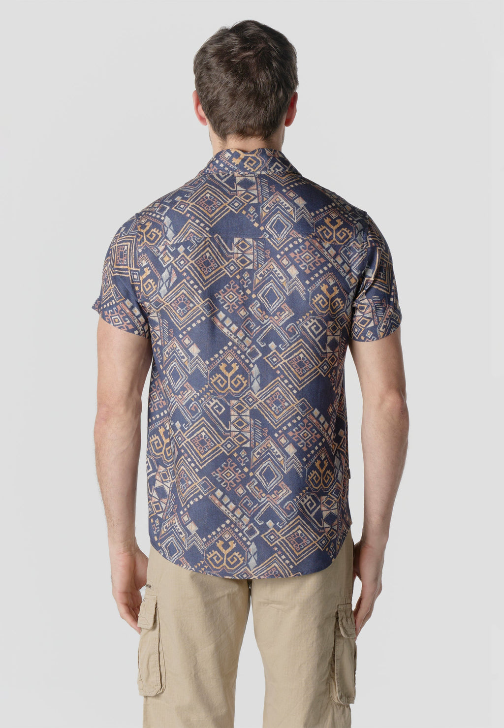 Camisa Hombre Manga Corta Estampado Multicolor Viscosa – Koroshi 2611CC41