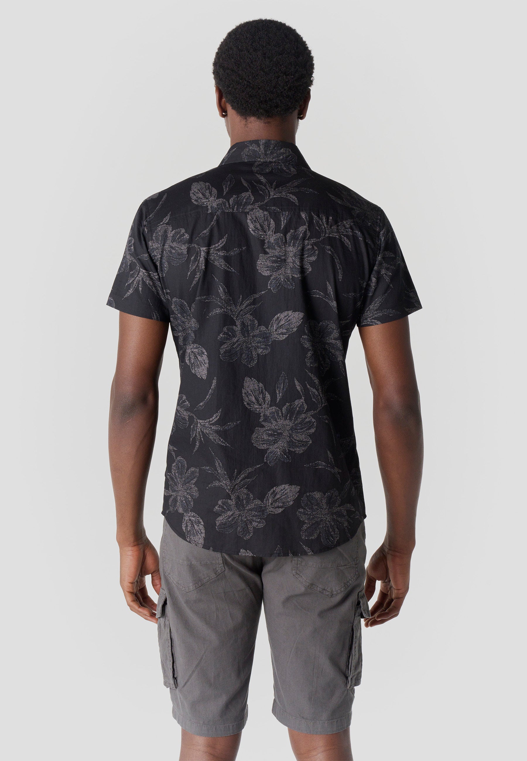 Camisa Hombre Manga Corta Algodón Estampado Tropical – Koroshi 2611CC43