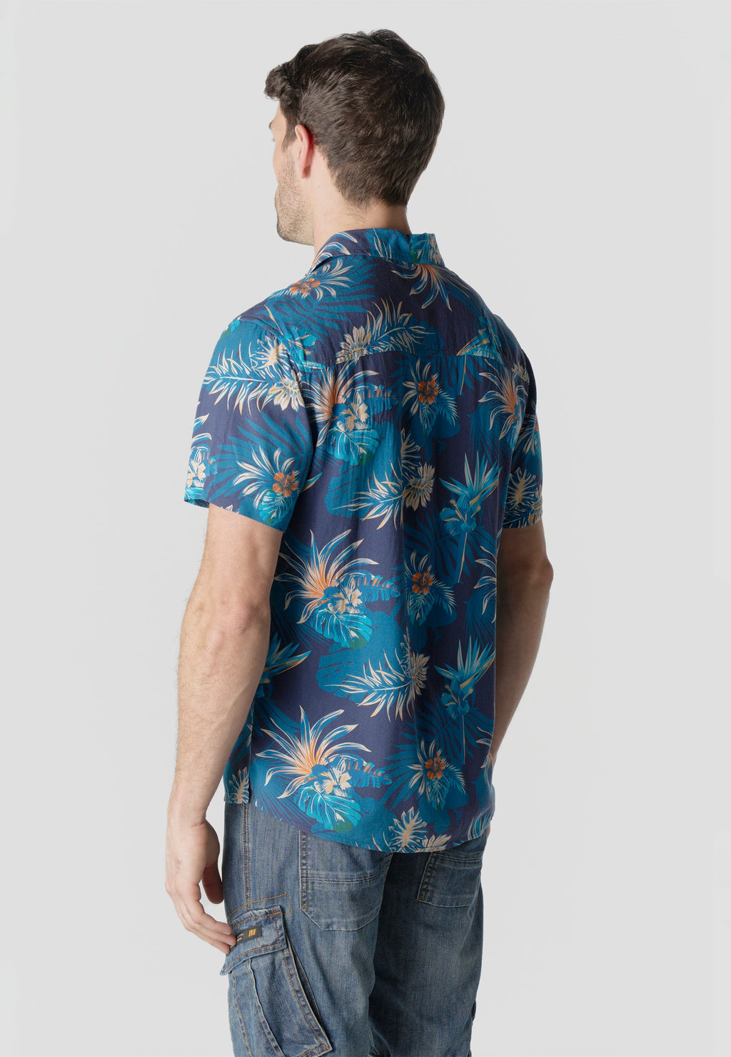 Camisa Hombre Manga Corta Relaxed Estampado Étnico Azteca Viscosa – Koroshi 2611CC49