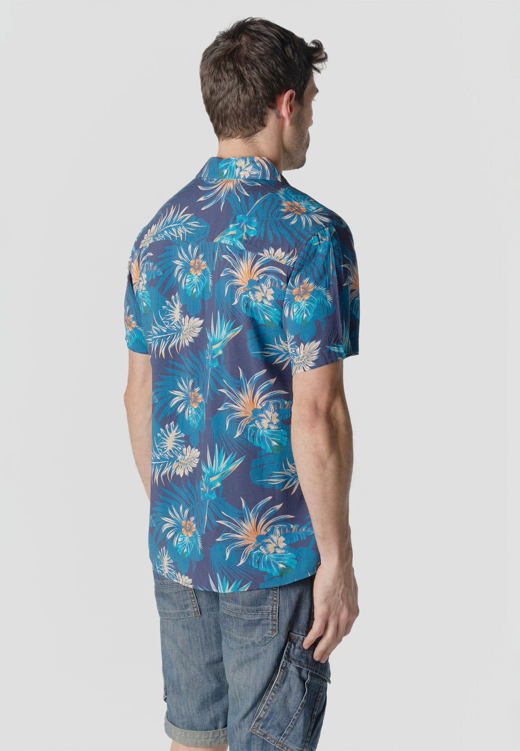 Camisa Hombre Manga Corta Relaxed Estampado Étnico Azteca Viscosa – Koroshi 2611CC49