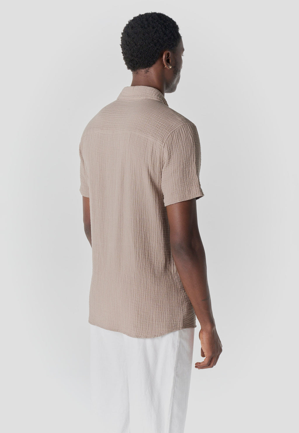 Camisa Hombre Manga Corta Casual Relaxed Algodón Texturizado – Koroshi 2611CC59