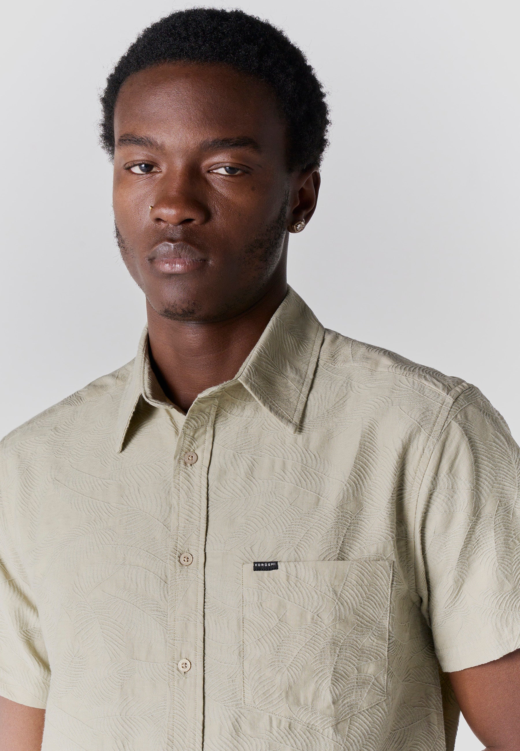 Camisa Hombre Manga Corta Casual Basic Bolsillo – Koroshi 2611CC64