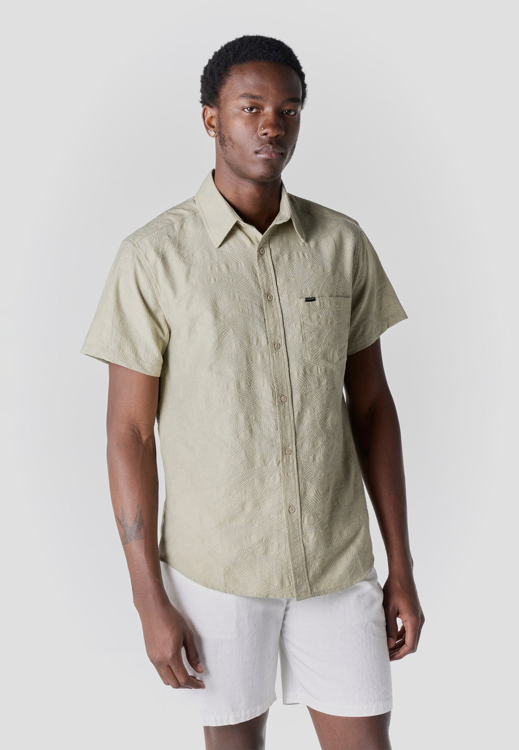 Camisa Hombre Manga Corta Casual Basic Bolsillo – Koroshi 2611CC64
