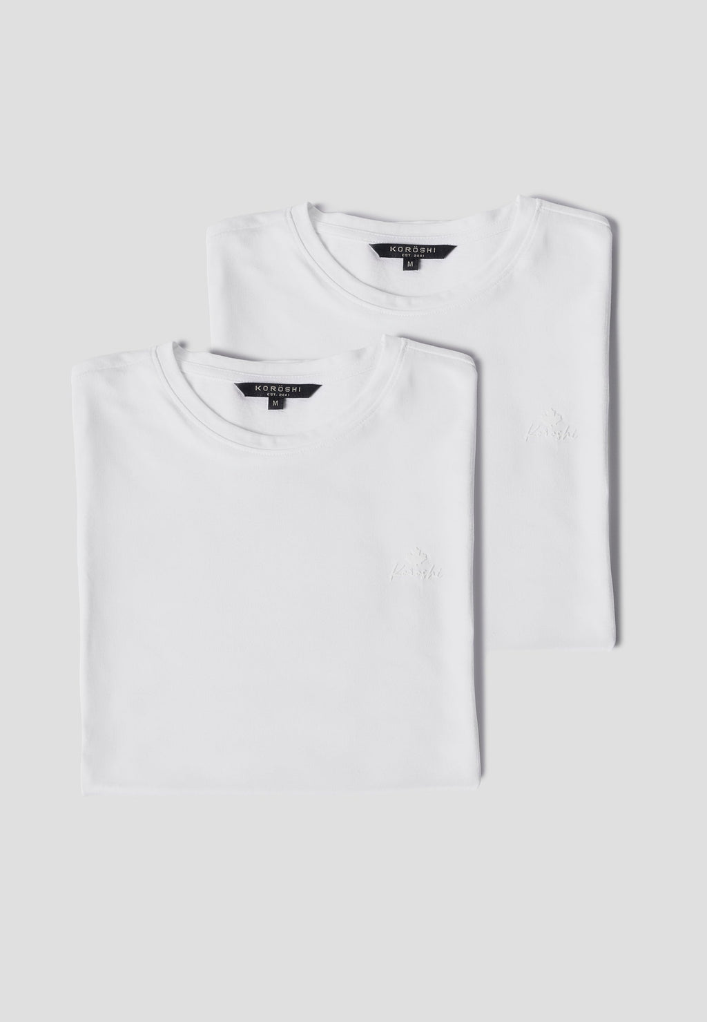 Pack 2 Camisetas Hombre Manga Corta Básicas 100% Algodón – Koroshi 2611MC00