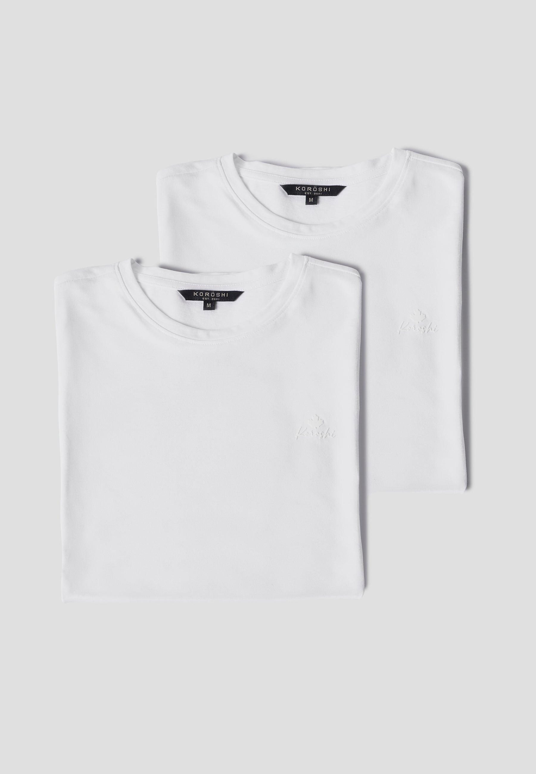 Pack 2 Camisetas Hombre Manga Corta Básicas 100% Algodón – Koroshi 2611MC00