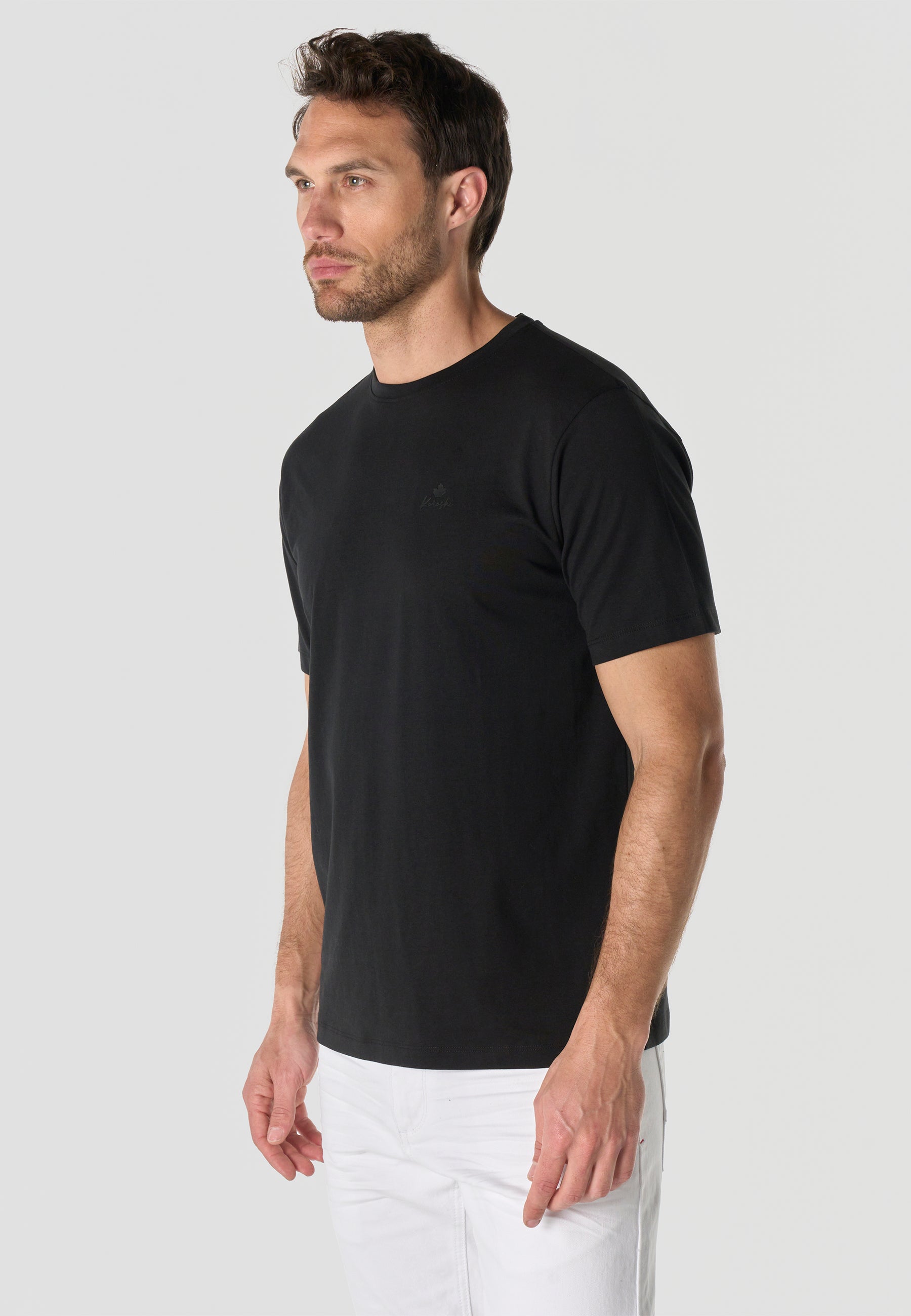 Pack 2 Camisetas Hombre Manga Corta Básicas 100% Algodón – Koroshi 2611MC00